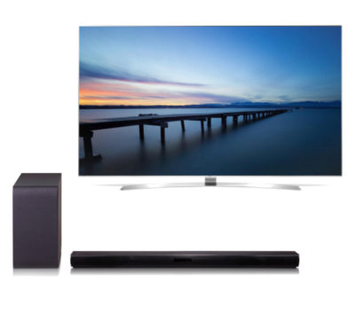 55 LG 55UH950V Smart 3D 4K Ultra HD HDR  LED TV & SH4 2.1 Wireless Sound Bar Bundle